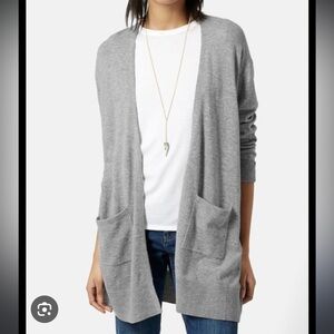 TOPSHOP Longline Open Front Wool Cardigan
